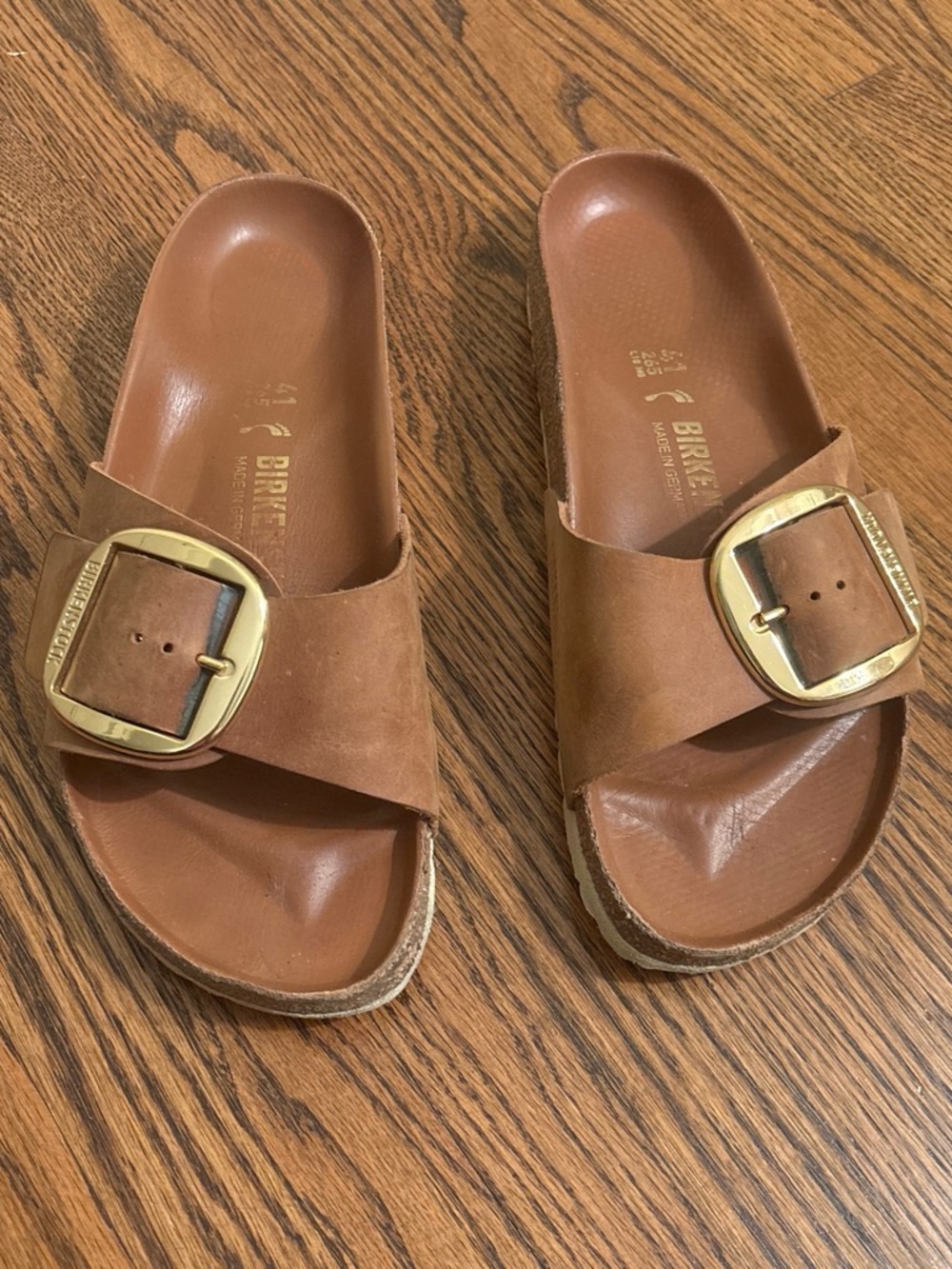 Birkenstock Women's Madrid Big Buckle Slide Sandals - Brown